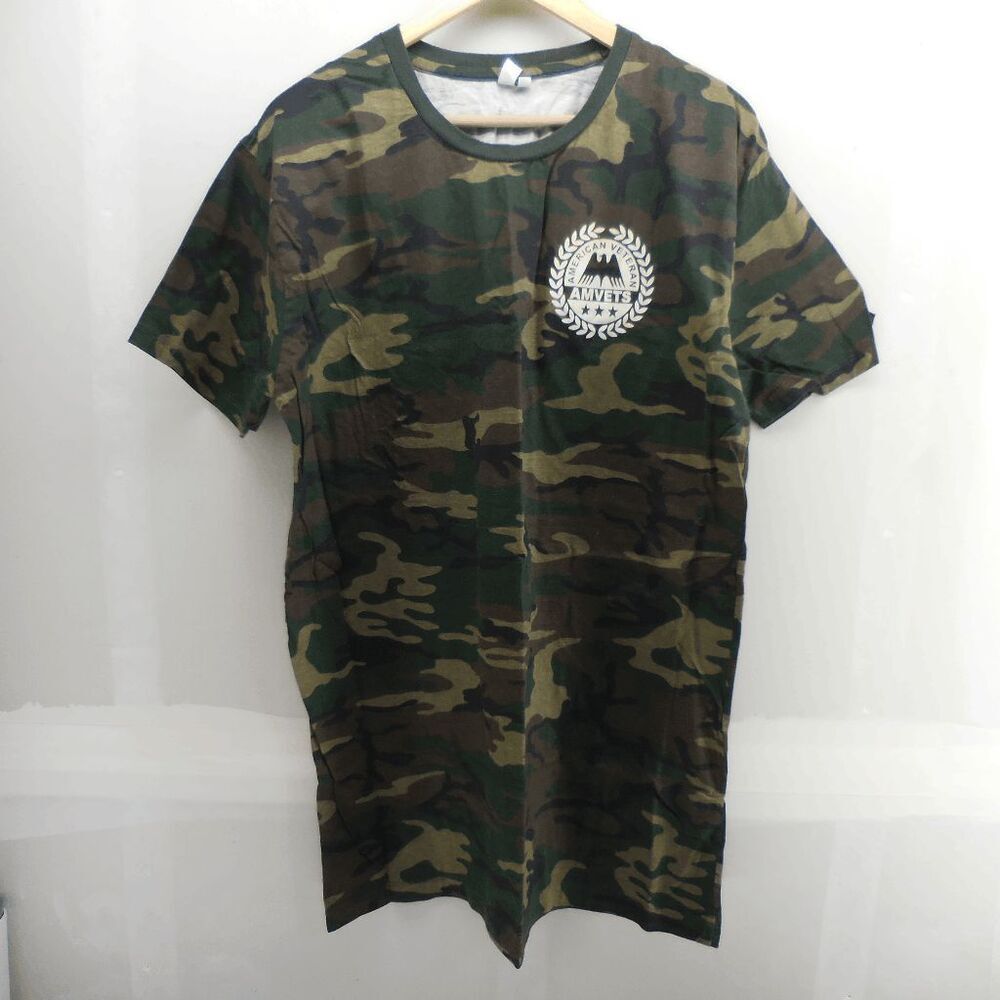Amvets Post‎ 13 W. Harrison, IN Camo Shirt Mens XL EUC American Veterans